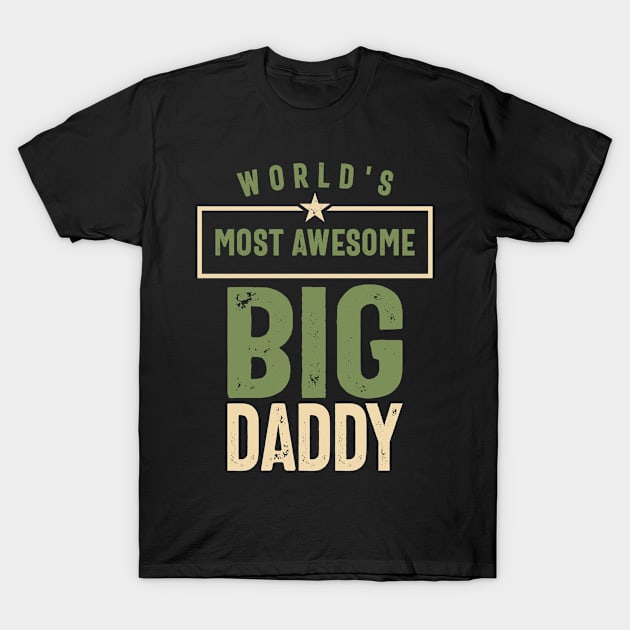Mens World's Most Awesome Big Daddy Christmas Dad/Grandpa Funny T-Shirt by cidolopez